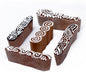 Hashcart | Set of 5 | Finger Shapes Wooden Printing Stamps for Saree Border Heena Clay Kids Art Project, Tattoo Handcarved Indian Textile Printing Blocks