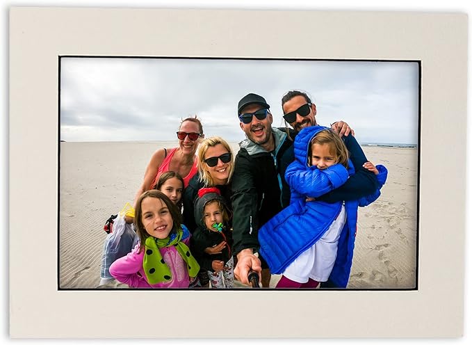 Poster Palooza Pack of Ten 8x10 Mats Bevel Cut for 6x8 Photos - Acid Free White with Black Core Precut Matboards for Pictures, Photos, Framing - 4-ply Thickness