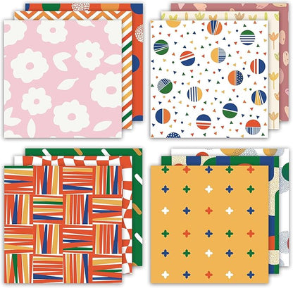 24 Sheets 12 Designs Scrapbook Paper Pad,6"×6” Single-Sided Decopodge Craft Cardstock Paper,Scrapbooking DIY Decorative Background Cardmaking Supplies.Sweet Love