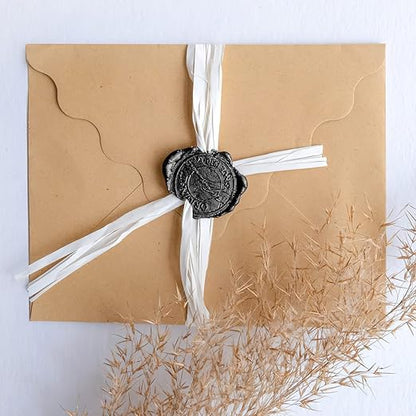 500 Pcs Octagon Sealing Wax Beads Black Wax Seal Beads with 4 Pcs Tea Candles and 1 Pcs Wax Melting Spoon for Crafts Letter Wine Greeting Cards Sealing