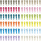 DOITEM 96Pcs Zipper Repair Kit Zipper Replacement 3# Zipper Pull Rescue Kit for Clothing Jackets Purses (12 Colors)