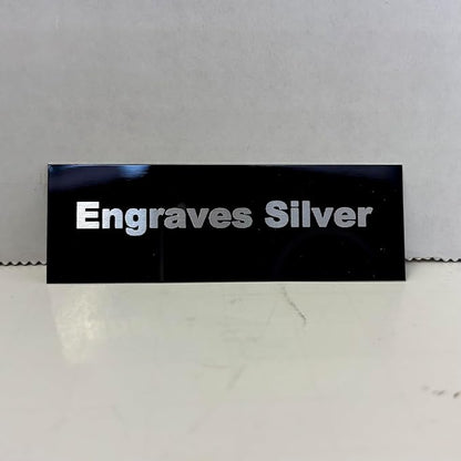 Blank Metal Plates for Laser Engraving - 4 Pack | Aluminum Sheets 0.020" Thick | CO2, Diode, Fiber Laser Compatible | Multiple Sizes & Colors (Black (engraves silver), 1x6.25 inch)
