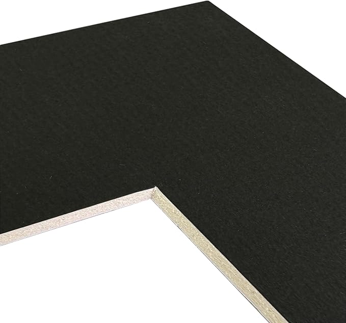 Craig Frames B404 Pre-Cut Mat Board for 8x12 Print,12x16, Textured Black