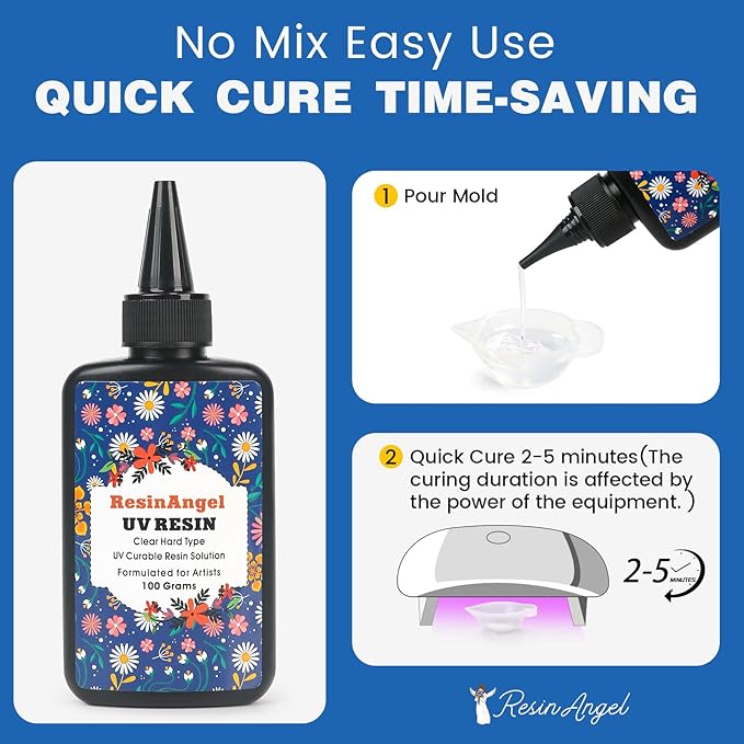 400g UV Resin kit, Crystal Clear Hard, Premixed UV Epoxica Resina Fast Curing Sunlight Activated with Casting Tools for Beginners Jewelry Making, DIY Art Crafts, Coating