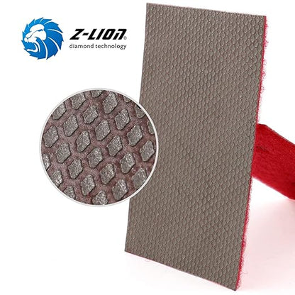 Z-Lion Diamond Abrasive Paper Sheets 400 Grit Diamond Sandpaper Nylon Back for Grinding Stone Glass Ceramic(1 Pcs)