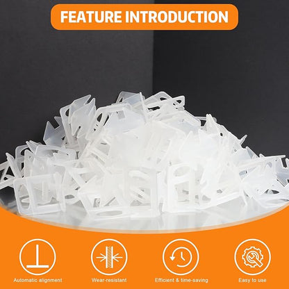 DGSL Tile Leveling System, 3500-Piece Tile Spacers Clips 1/8 Inch Tile Tools, Tile Installation Tools for Professional Ceramic Tile and Stone Installation
