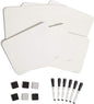 U Brands Dry Erase Lap Board Set, 12” x 9”, Small Whiteboard, Includes 6 Markers and 6 Erasers, 6 Count
