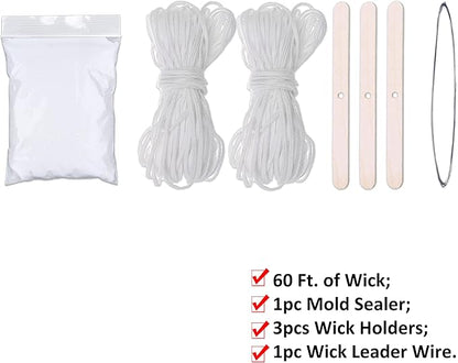 MILIVIXAY 3PCS Pillar Candle Molds - Plastic Cylinder Candle Mold Set for Candle Making-Candle Making Molds with Candle Wicks Kit.