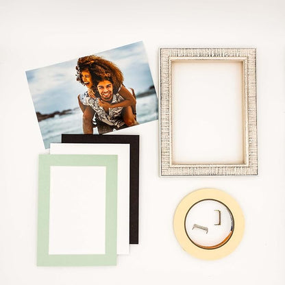 8x10 Mat Bevel Cut for 5x8 Photos - Acid Free Honeydew Green Precut Matboard with Backing Board and Crystal Clear, Self Seal Photo Mat Bag - for Pictures, Photos, Framing - 4-ply Thickness