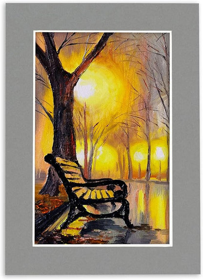 8x10 Mat for 6x8 Photo - Precut Mid Grey Picture Matboard for Frames Measuring 8 x 10 Inches - Bevel Cut Matte to Display Art Measuring 6 x 8 Inches - Acid Free Pack of Ten MATS