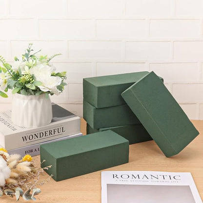 IHDYPPEW 16 PCS Green Floral Foam Blocks, 7.8"L x 2.4"W x 3.54"H Floral Foam for Flower Arrangements, Dry and Wet Florist Foam for Flowers, Flower Foam Bricks for Flowers Business, Outdoor, Weddings