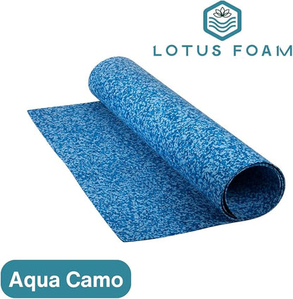 LotusFoam Large 3mm EVA Foam Sheet - 44"x 85" High Density Foam 130 kg/m3 for Cosplay, Costumes, Crafts, Flooring, Outdoor Use - 35 Colors (Aqua Camo) - Aqua Camo