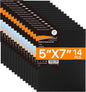 CONDA Black Canvas Panels 5x7 inch, Pack of 14, 100% Cotton Acid-Free, 8 oz Gesso-Primed, Art Boards for Oil & Acrylic Painting