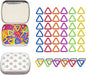 Fazanwey Metal Triangle Stitch Markers,Colorful Crochet Stitch Markers,Knitting Marker with Storage Case,Crochet Gift for Knitting Weaving Lovers (Triangle)