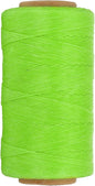 PATIKIL 284 Yard Flat Waxed Thread 150D 1mm Leather Sewing Cord for Repairing Shoes Bags Wallets Jewelry Making DIY Leather Craft, Fluorescent Green