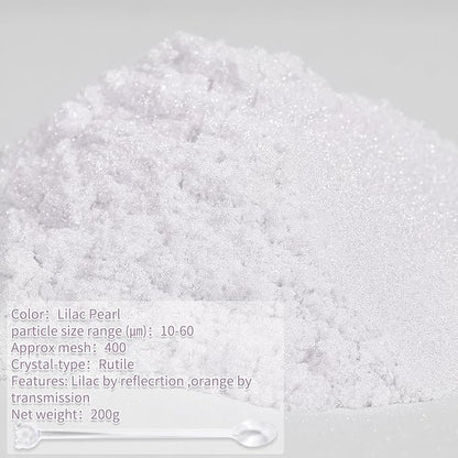 Mica Powder,200g/7.23oz Large Jar,Lilac Pearl Mica Powder Pigment for Epoxy Resin，Lip Gloss，Paint，Dye，Soap Making，Nail Polish,Candle Making,Bath Bombs