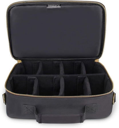 ENHANCE MTG Card Box Storage Case - Deck Holder Card Carrying Case Bag Compatible with Magic MTG Cards , Card Games, Cards Against Humanity - Pencil Loops , Pocket for Dice, & Tokens