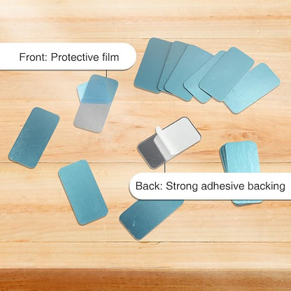 30 Pcs Adhesive Metal Plate for Magnets Mount, 2.36x1.18in Metal Strips for Magnets On Non-Steel Vents, with Adhesive Backing