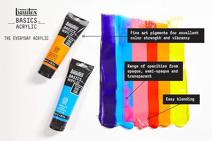 Liquitex BASICS Acrylic Paint, 400ml (13.5-oz) Bottle, Cadmium Yellow Light Hue