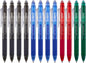 ParKoo Retractable Erasable Gel Pens Clicker Fine Point 0.7 mm, No Need for White Out, 4 Assorted Color Inks for Completing Sudoku and Crossword Puzzles, 12-pack