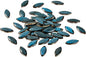 70 Pieces Petal Mosaic Tiles Ceramic Tiles, Bulk Stained Ceramic Pieces Supplies, Flower Leaves Mosaic Ceramics Mosaic Pieces Kit for DIY Crafts Plates Picture Frames Home Decorations - Light Blue