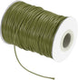 MECCANIXITY Waxed Cord 1.5mm Waxed Thread 87 Yard Wax String Leather Cord for Bracelet Making, Necklaces, Beading, Jewelry Making and DIY Crafts(Army Green)