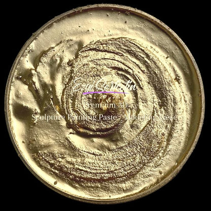 3D Sculpture Painting Paste|Texture Paste|Decorative Plaster|Ready to Use|Unique Colors|Ideal for Artwork|Stencil|Flowers|Texture|Art Relief|New Formula| 6 oz (Metallic Gold)