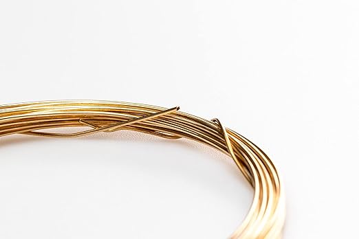 30 Gauge, Jeweler's Brass Wire, Red Brass, Round, Dead Soft, CDA #230 Alloy Jewelry Grade Made in USA - 5FT by CRAFT WIRE