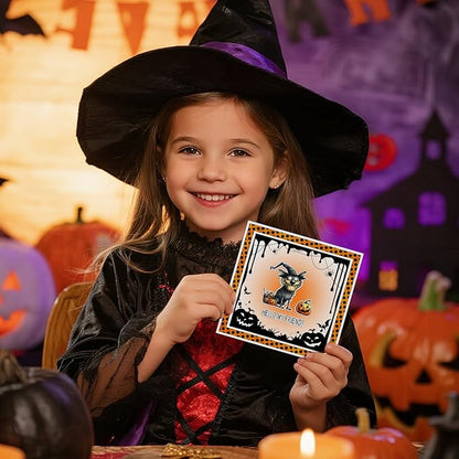 Halloween Clear Silicone stampReusable Stamp with Pumpkins, Skulls, Bats, Santa Claus, and Holiday Designs. Used for Making Cards, scrapbooks, and DIY templates (Halloween Bat Puppy)