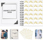 GOONAVI 10 Sheets 240 PCS Shiny Gold Acid-Free Photo Corners Notebook, Self-Adhesive Photo Corners for DIY Photo Album Journal, Photo Corner Stickers for Trip Journal Memory Book
