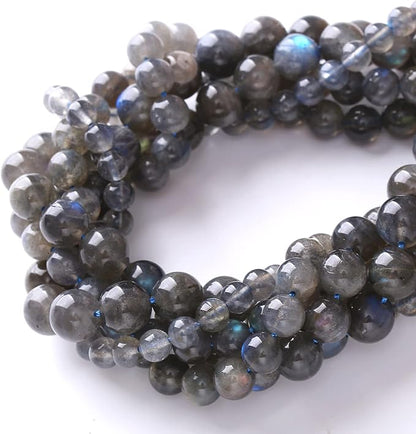 6mm 60pcs AAA Natural Labradorite Gemstone Beads for Jewelry Making Crystal Energy Stone Healing Power DIY Bracelet Necklace 15"
