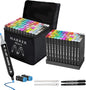 Banral Alcohol Markers Set, 72 Colors Dual Tip Alcohol Based Art Marker for Artists, Permanent Drawing Markers for Adult Coloring Sketching Illustration with Case and Holders