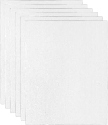PATIKIL 12x16 Canvas Boards for Painting, 6 Pack 100% Cotton Square Triple Primed Stretched Blank Art Canvas Panel Bulk Thin for Acrylic, Oil, Tempera Paints, White