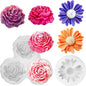 JDH 2PCS Peony Candle Mold Daisy Flower Silicone Molds,3D Flower Fondant Mold for DIY Epoxy Resin Casting Handmade Soap Ice Epoxy Resin Concrete Valentine's Day Mother's Day