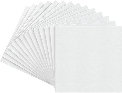 Arteza Canvas Boards for Painting, Pack of 14, 12 x 12 Inches, Square Blank Canvas Panels, 100% Cotton, 12.3 oz Gesso-Primed, Art Supplies for Acrylic Pouring and Oil Painting