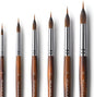 Watercolor Brushes Professional, Fuumuui 6Pcs Extended Needle Point Brushes Synthetic Extra Long Pinhead Brush with Sable Body for Fine Detailing - Watercolor Acrylic Gouache Inks Painting