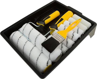 CORAL Easy Coater Decorating Paint Roller Tray & Frame Set, 12 Piece Pack, Roller Brush, 10501
