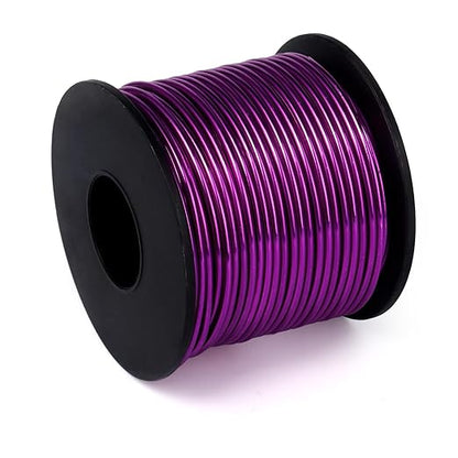Aluminum Craft Wire, 95 Feet 2.0mm/ 14 Gauge Purple Bendable Soft Metal Aluminum Wire Roll Bulk for DIY Crafts Sculpting Jewelry Making