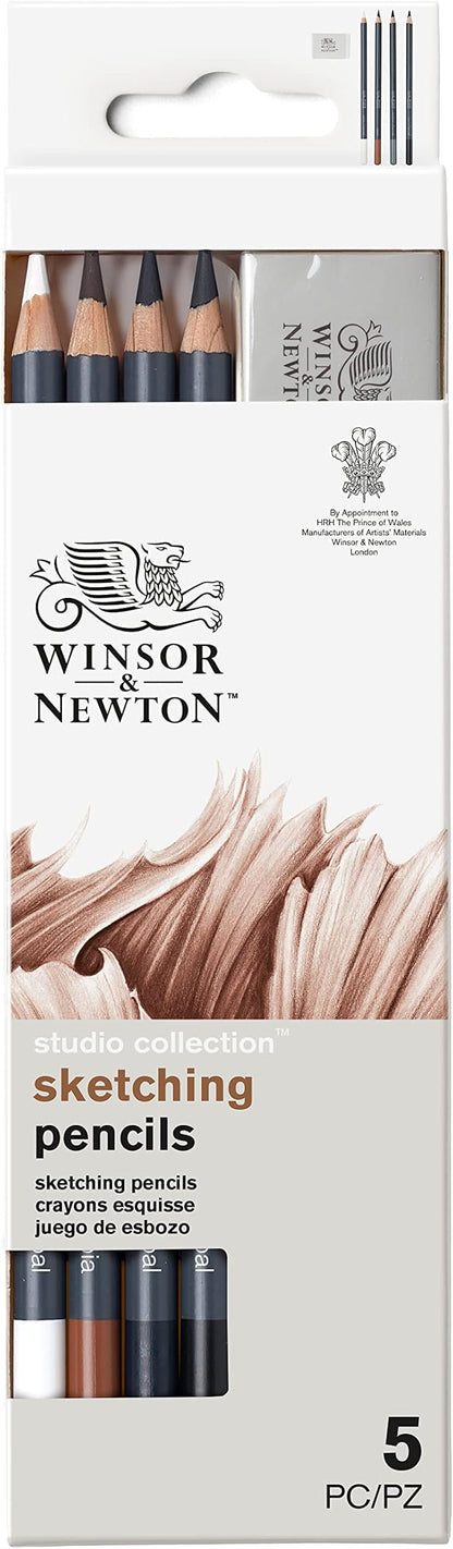 Winsor & Newton Studio Collection Artist Pencils, Sketching Pencils, Set of 5