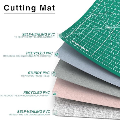 DIYSELF Cutting Mat - 12in18in, Self Healing, Double Sided, A3, Rotating, Ideal for Crafts, Sewing, Quilting