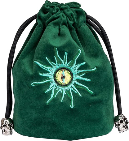 Green Large Dice Bag D&D Cute Storage Bag for Role Playing Games Tabletop Games - Capacity 100+ Polyhedral Dice
