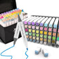 XSG Alcohol Markers,60 Colors Dual Tip Brush & Fine Tip Art Marker Set,for Blending & Shading,Ideal for Coloring Books & Professional Artwork,Includes Blender Pen & Portable Case,Ideal for All Ages