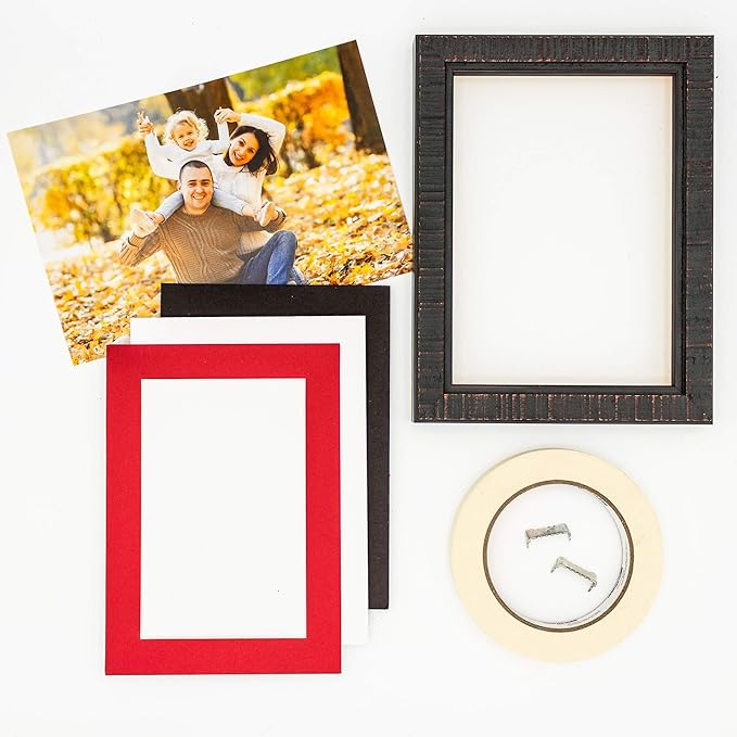 Poster Palooza 8x10 Mat Bevel Cut for 6x8 Photos - Acid Free Cardinal Red Precut Matboard - for Pictures, Photos, Framing - 4-ply Thickness