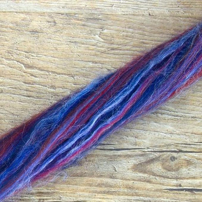 Revolution Fibers – Constellation Range Roving (8 Ounces) | Multicolored Tonal Blend of 70% Dyed Merino and 30% Tussah Silk Combed Top | Soft Fiber for Felting, Spinning, Knitting (Gemini Purple)