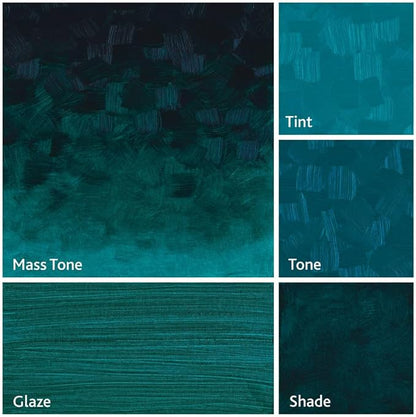 Tusc & Pine Artist Oil Paint - Phthalo Turquoise, 40 ml, Non-Yellowing, Rich & Creamy Consistency, Maximum Pigment Load, Small Batch Milled Oil Paints Made in the USA for Professional Artists