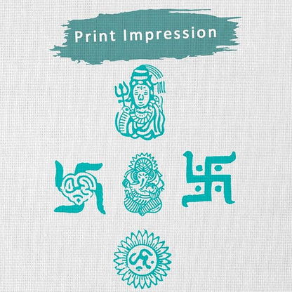 Wooden Pottery Stamps for Block Printing - Handcarved Indian Textile Printing Blocks Set of 5, Clay Pottery Stamps for Crafting on Fabric Card Henna Stamps Hashcart®