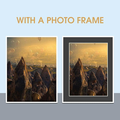 HOTUO 10 Pack Black 11x14 Picture Frame Mats, Pre-Cut 11x14 Picture Mats with Ivory Core Bevel Cut for 8x10 Photo, Signature Friendly 4 Ply Thickness Photo Mat for Frames/Artwork/Print/Picture
