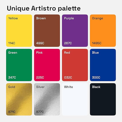 ARTISTRO 12 Medium Tip Acrylic Paint Markers - Easy for All Ages & Levels Paint Pens for Fabric, Rock, Glass, DIY - Halloween Pumpkin Painting Kit, Art Supplies, Christmas Gift