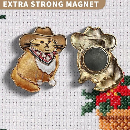 Needle Minder Magnet, Magnetic Needle Minder, Needle Minders Magnetic Cross Stitch Accessories, Magnetic Needle Holder, Life Tree, Butterfly, Cats, Owl, Heart (Garfield)