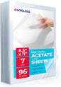 Hygloss 8.5" x 11" Acetate Paper - 7 Mil Clear Acetate Sheets for Crafts Projects, Classroom Stencil Sheets, Overhead Transparency Sheets for Projector, Clear Plastic Sheet (Not for Printers) 96 Pack